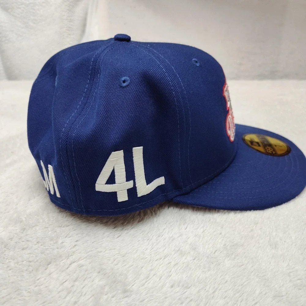 Los Angeles Dodgers New Era Hat Cap Fitted Mens 7‎ 3/4 Blue 59FIFTY MLB Baseball